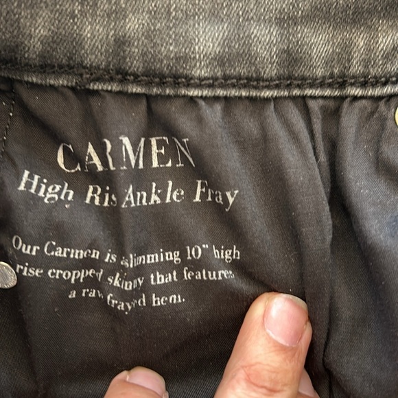 Black Orchid Los Angelos Black Jean with Silver Side Strips Sz 31 - Picture 9 of 14